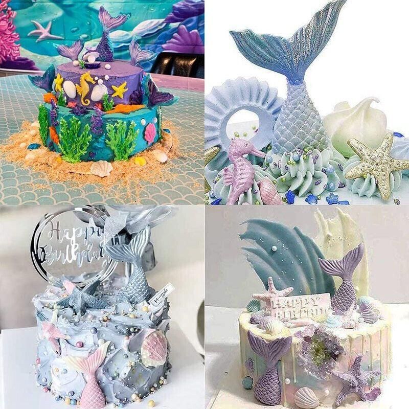 Mermaid Tail Sea Shell Silicone Cake Fondant Sugarcraft Mould Chocolate Mold view 9