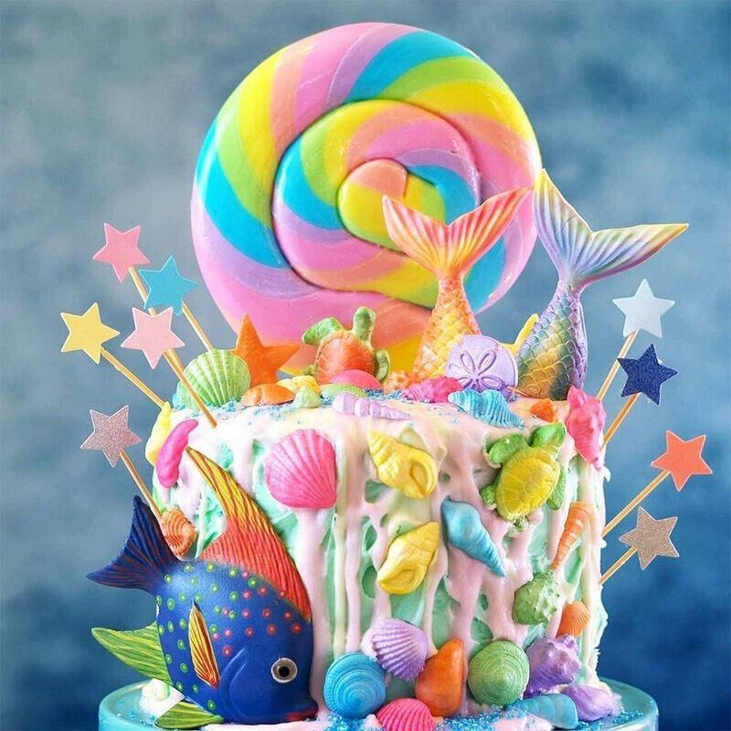 Mermaid Tail Sea Shell Silicone Cake Fondant Sugarcraft Mould Chocolate Mold view 10