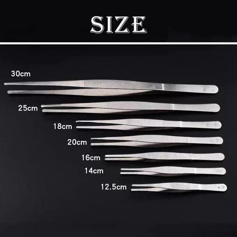 Kitchen Tweezers Silver Garden Tweezer For Professional Use Craft Home Long Au view 7
