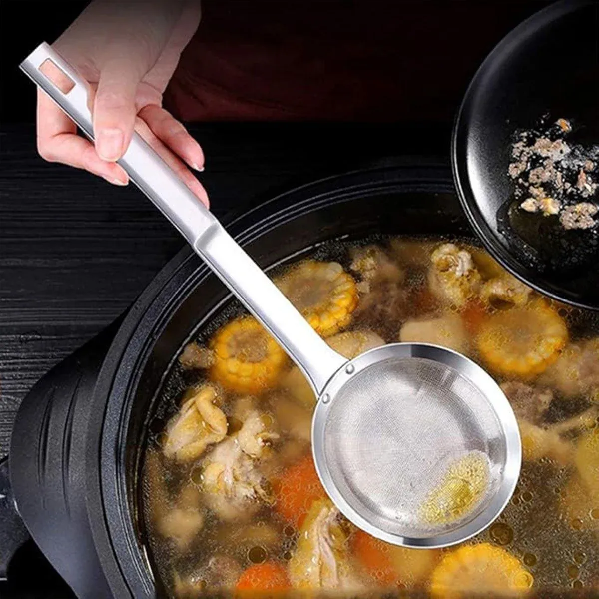 Oil Separator Spoon Mesh Fine Hole Filter Degreasing Residue Cooking Tool - Samll view 10