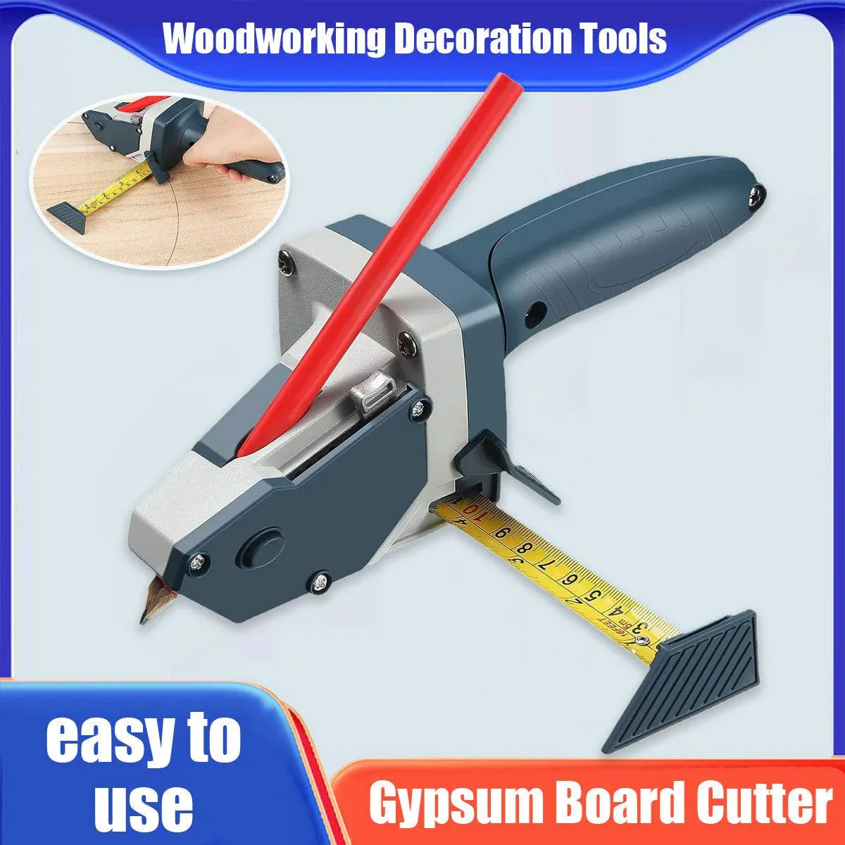 Drywall Gypsum Board Cutter Woodworking Special Knife Compasses for Decoration — image 1