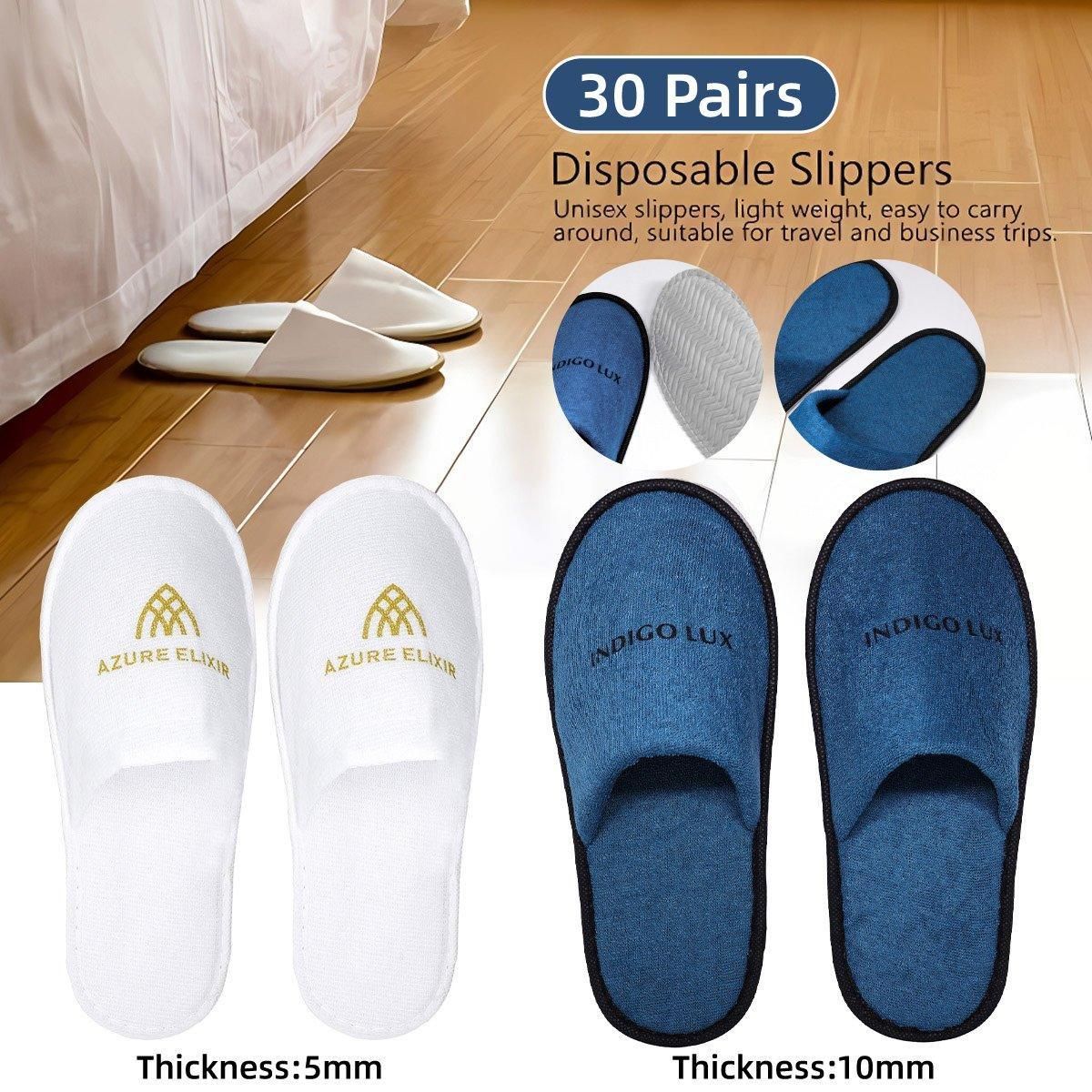30 Pairs Hotel Guesthouse Hospitality Slippers for Household Comfort and Use view 2