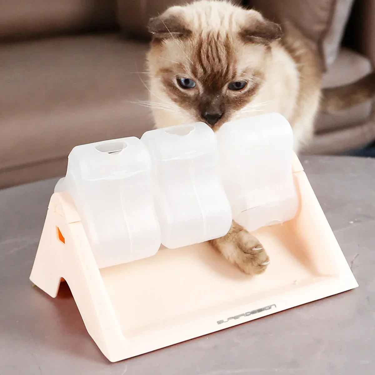 Cat Puzzle Feeder Toy Turntable Leaky Food Dispenser for Snacks Freeze Treats view 10