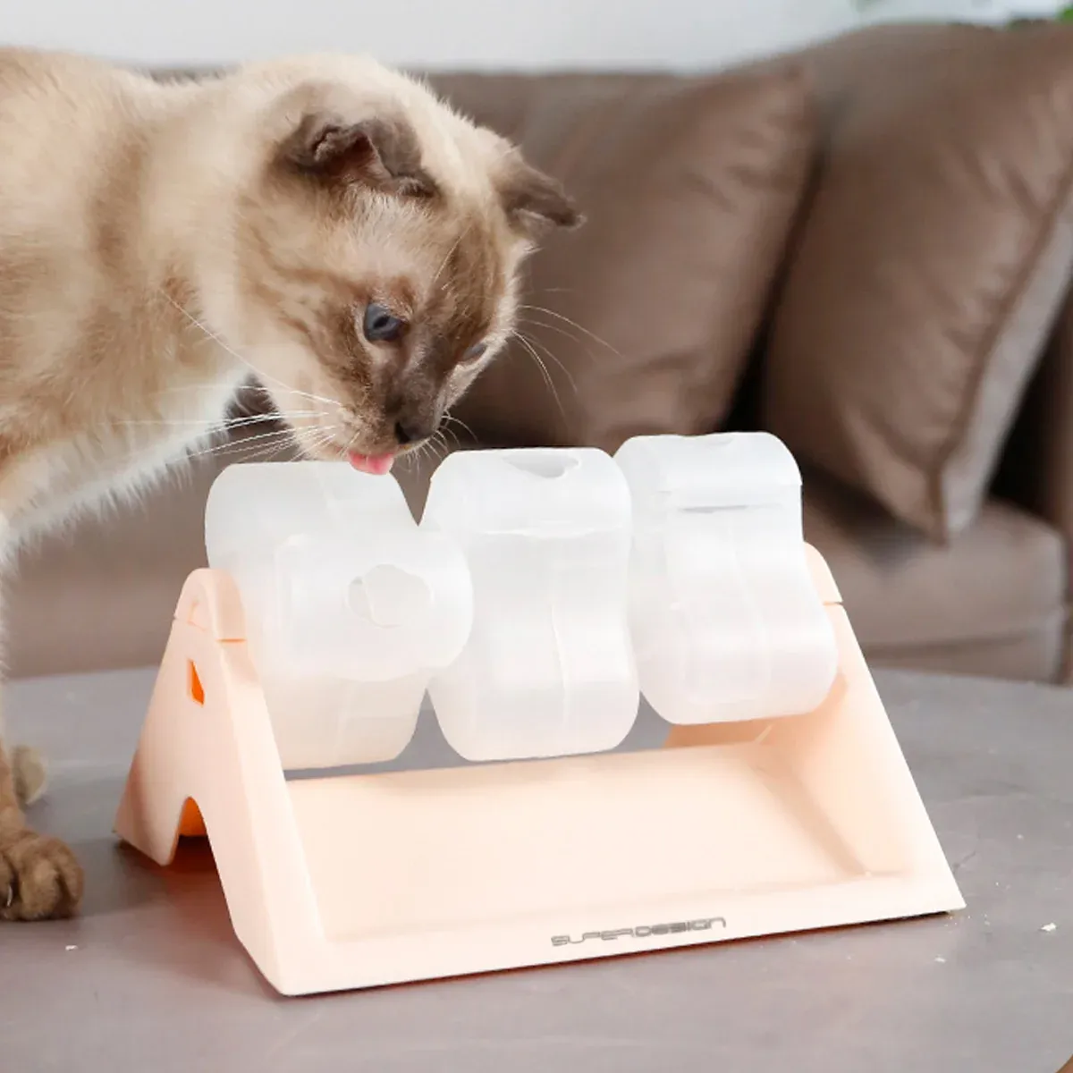 Cat Puzzle Feeder Toy Turntable Leaky Food Dispenser for Snacks Freeze Treats view 11