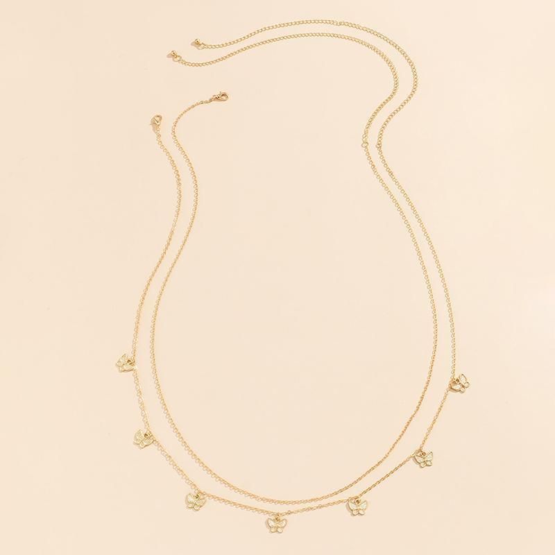 Waist Chain Tassel Butterfly Pendant Double Layer Ladies Body Chain - Gold view 4