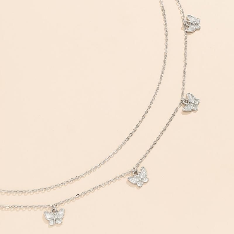Waist Chain Tassel Butterfly Pendant Double Layer Ladies Body Chain - Gold view 8