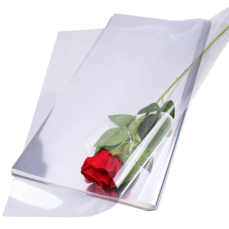 100X Clear Cellophane Wrap Rolls - 4 Sizes for Gifts & Bouquets - 100PCS-70*70CM view 5