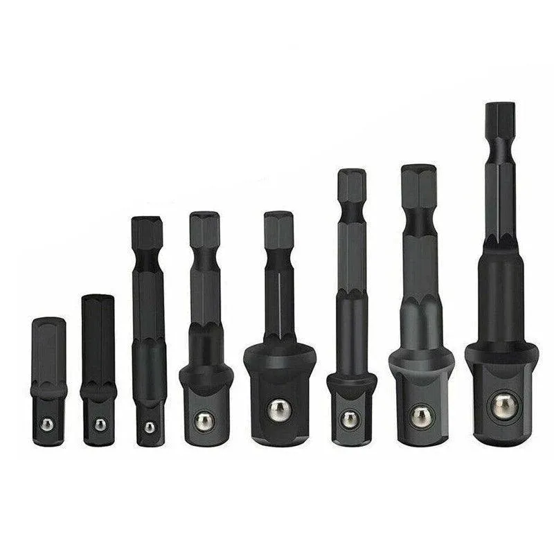 8PCS Power Drill Socket Adapter Extension Set Impact Nut Driver Hex Bit Tool Kit view 2