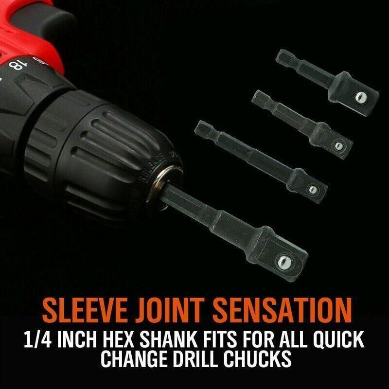 8PCS Power Drill Socket Adapter Extension Set Impact Nut Driver Hex Bit Tool Kit view 10