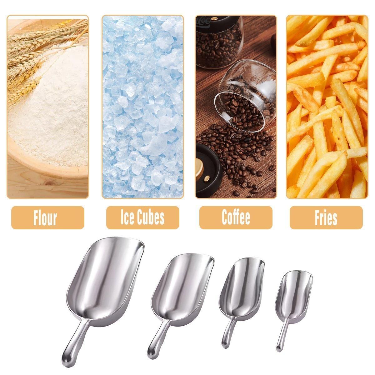4 Sizes Aluminum Alloy Ice Shovel Flour Rice Scoop Multipurpose Kitchen Tool - L view 5