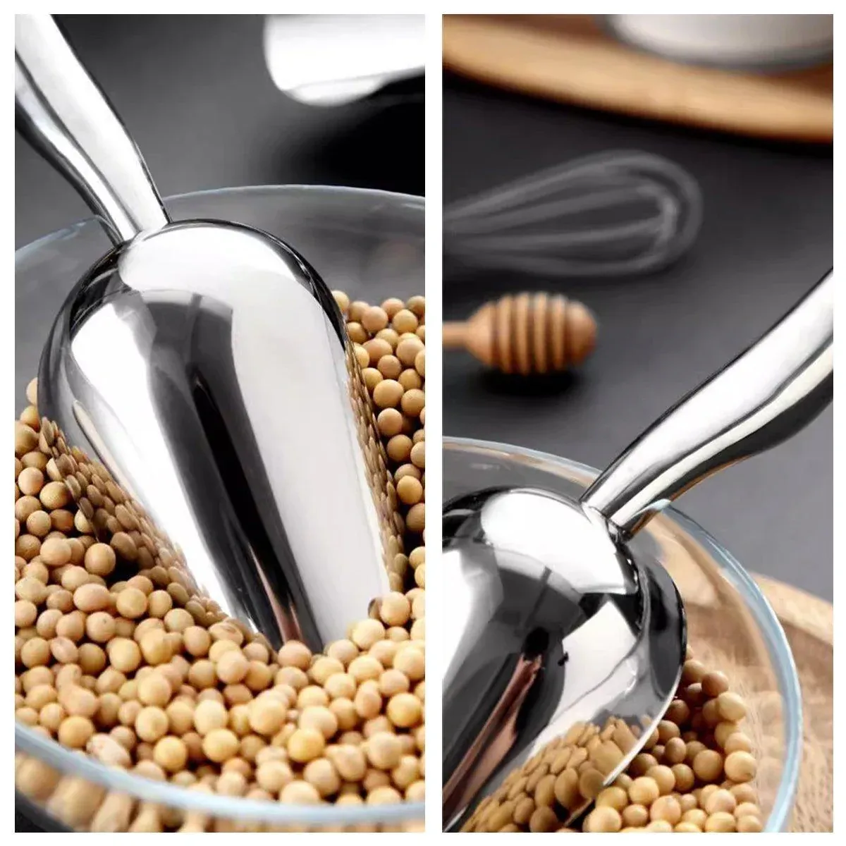 4 Sizes Aluminum Alloy Ice Shovel Flour Rice Scoop Multipurpose Kitchen Tool - XL view 9