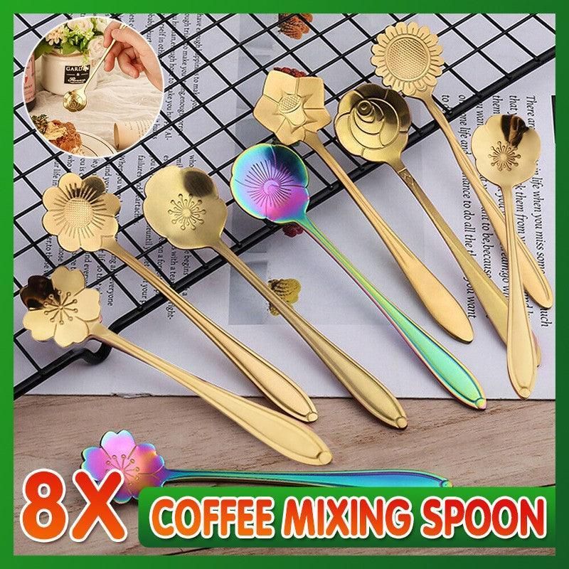 8X Spoon Long Handle Dessert Tea Coffee Mixing Spoon Stainless Steel Teaspoon view 2