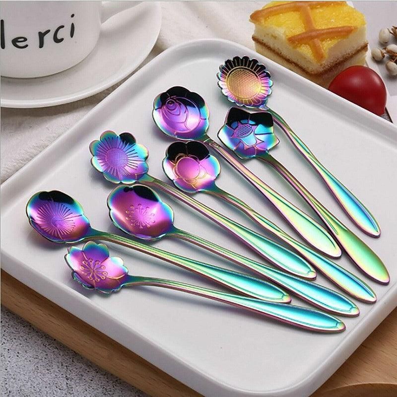 8X Spoon Long Handle Dessert Tea Coffee Mixing Spoon Stainless Steel Teaspoon view 7
