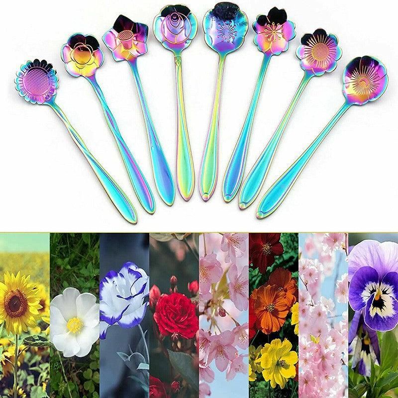 8X Spoon Long Handle Dessert Tea Coffee Mixing Spoon Stainless Steel Teaspoon view 8