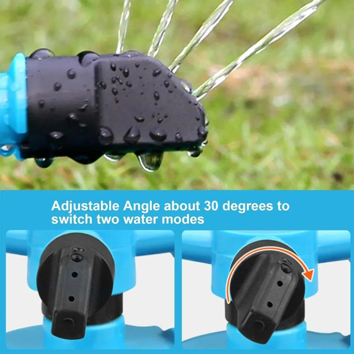 Small Disc Sprinkler 360 Degree Rotating Garden Sprayer Three Prong Spray view 6