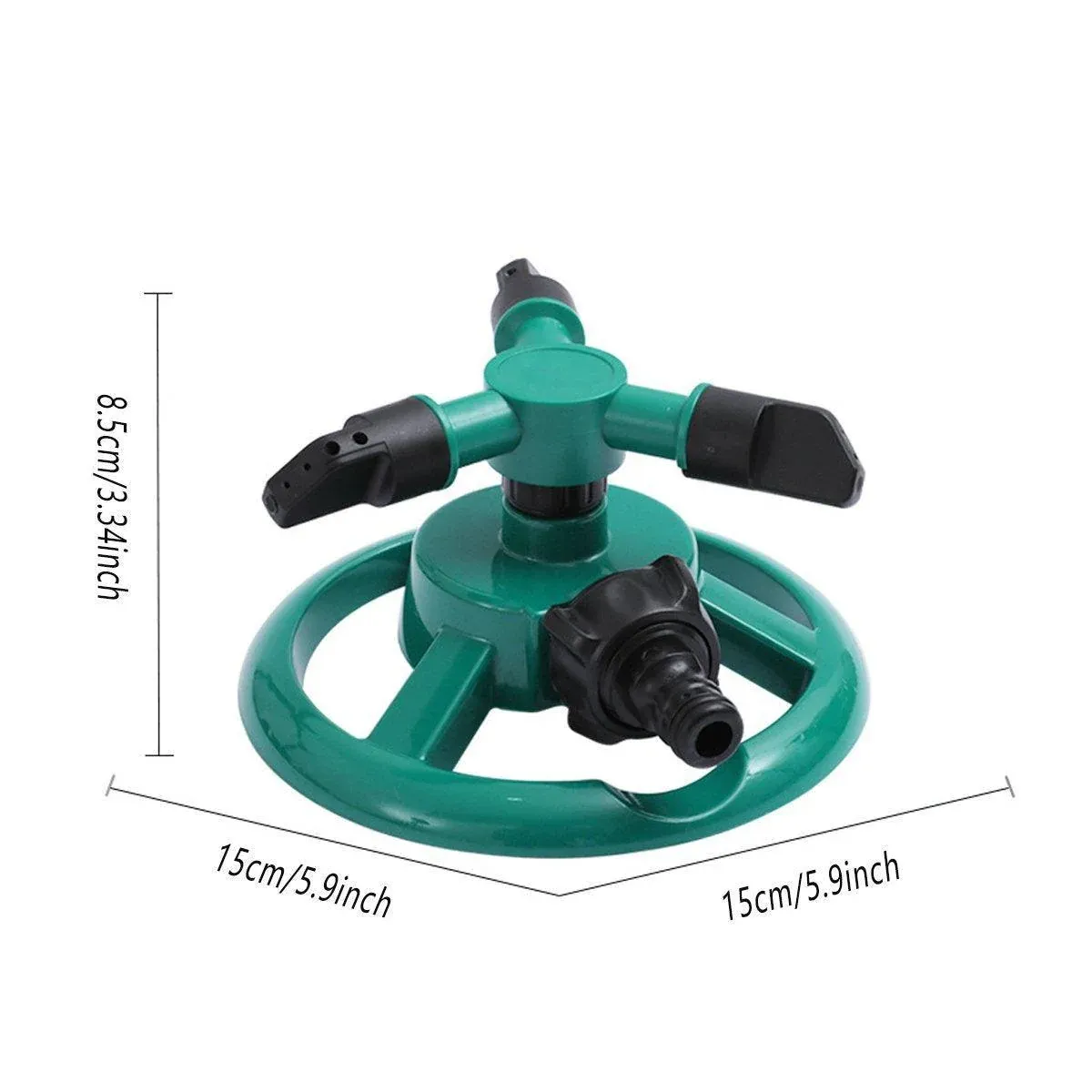 Small Disc Sprinkler 360 Degree Rotating Garden Sprayer Three Prong Spray view 4