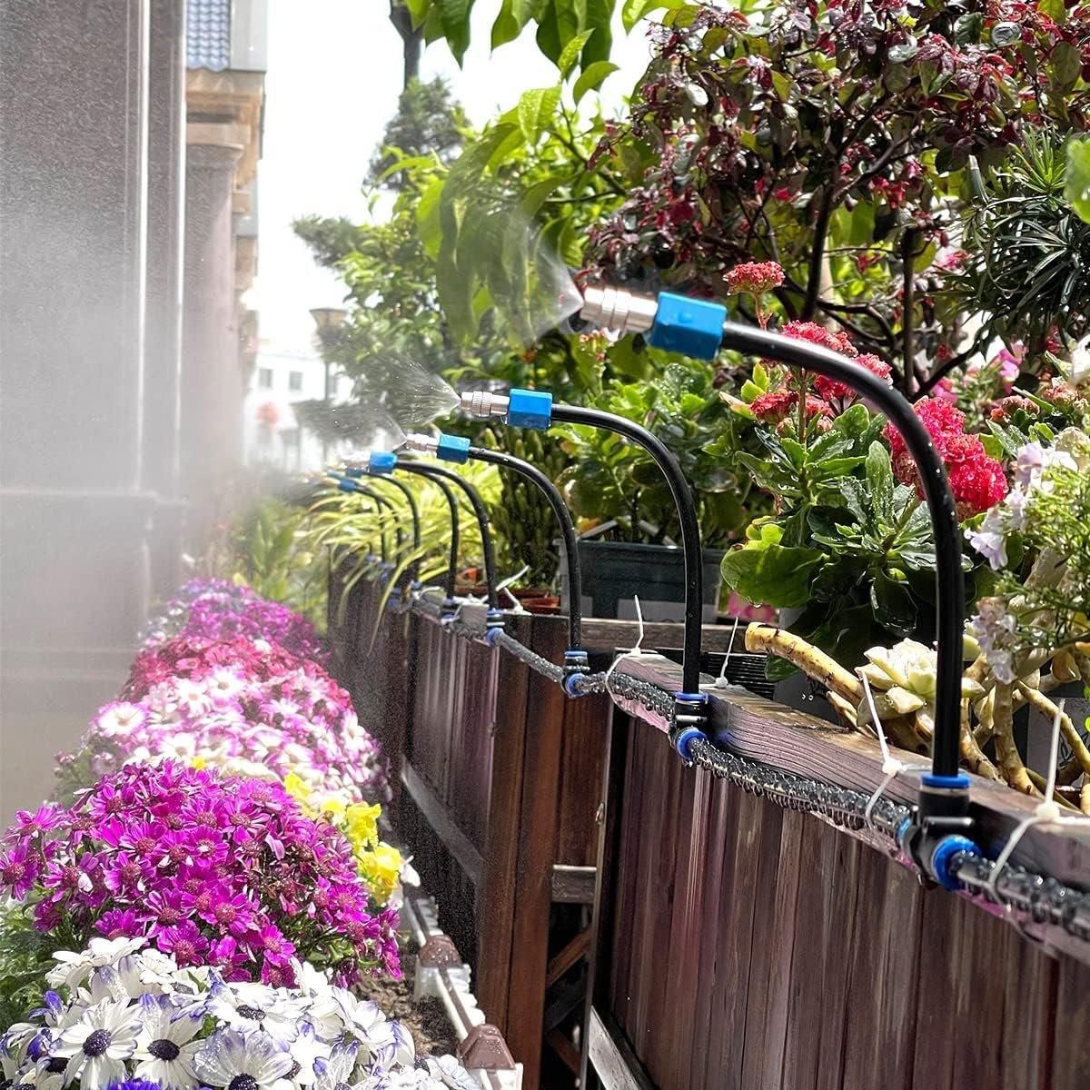 5M 10M 20M Garden Watering System Adjustable Spray Irrigation Hose Sprinkler - 20m view 4