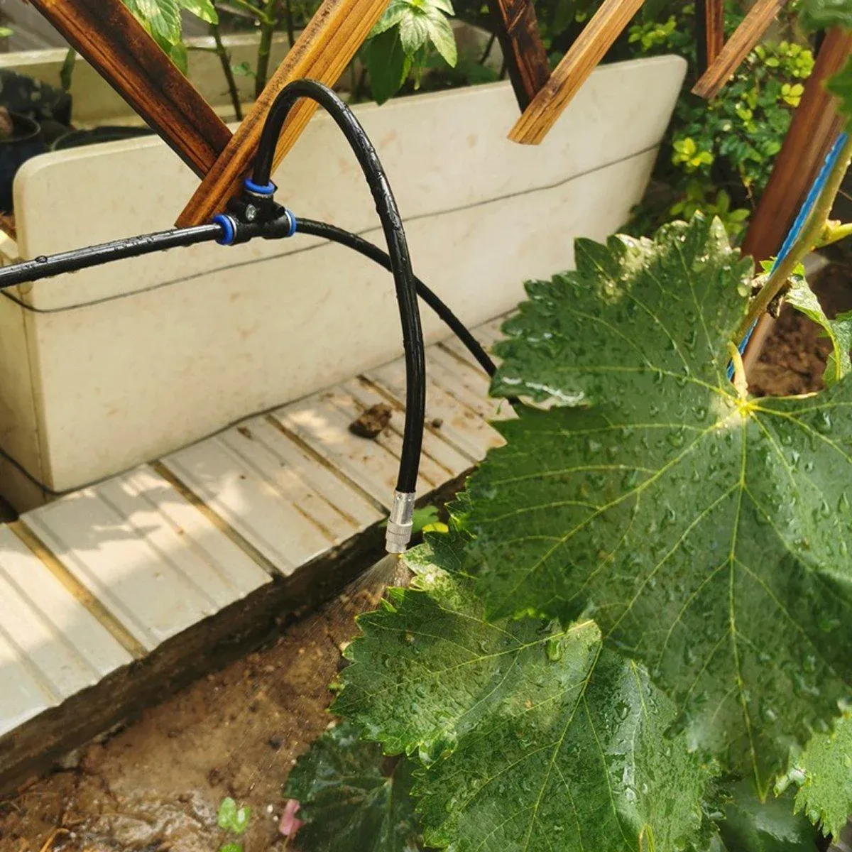 5M 10M 20M Garden Watering System Adjustable Spray Irrigation Hose Sprinkler - 20m view 11