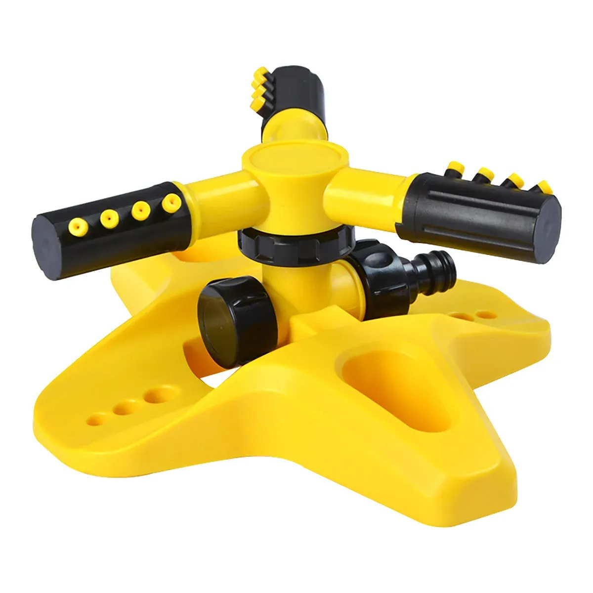 360 Degree Rotating Yellow Sprinkler Automatic Lawn Garden Watering System Villa view 2