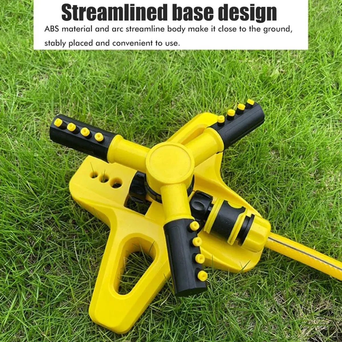 360 Degree Rotating Yellow Sprinkler Automatic Lawn Garden Watering System Villa view 4