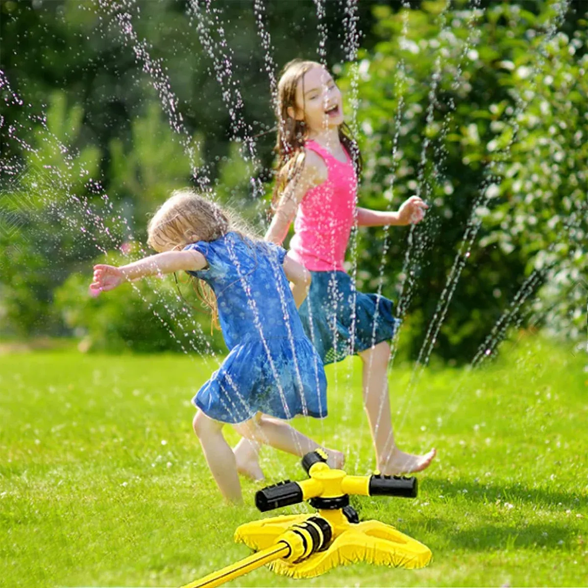 360 Degree Rotating Yellow Sprinkler Automatic Lawn Garden Watering System Villa view 9