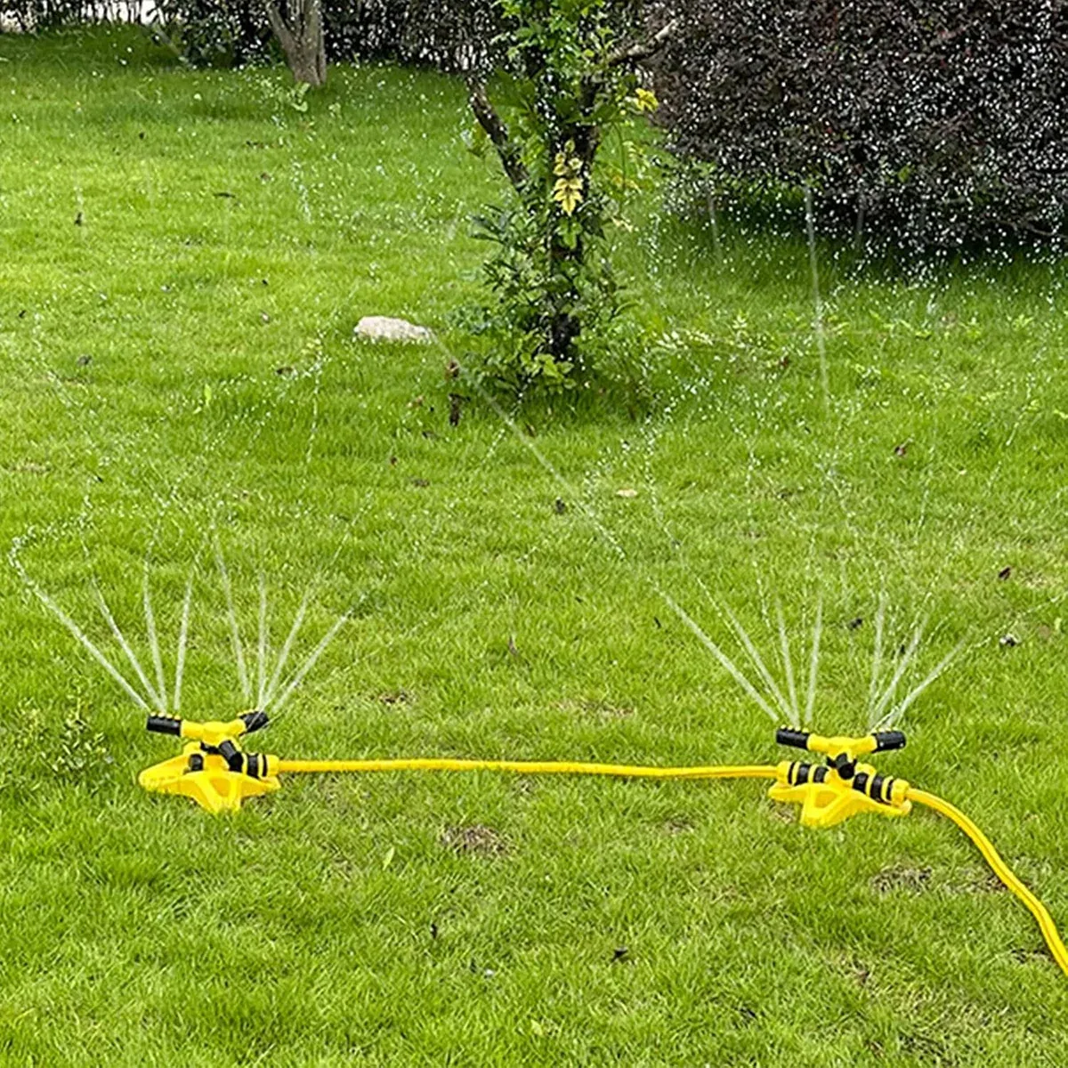 360 Degree Rotating Yellow Sprinkler Automatic Lawn Garden Watering System Villa view 10
