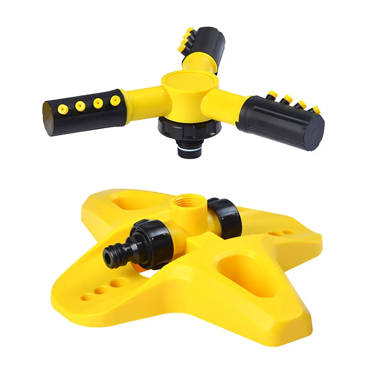 360 Degree Rotating Yellow Sprinkler Automatic Lawn Garden Watering System Villa view 14