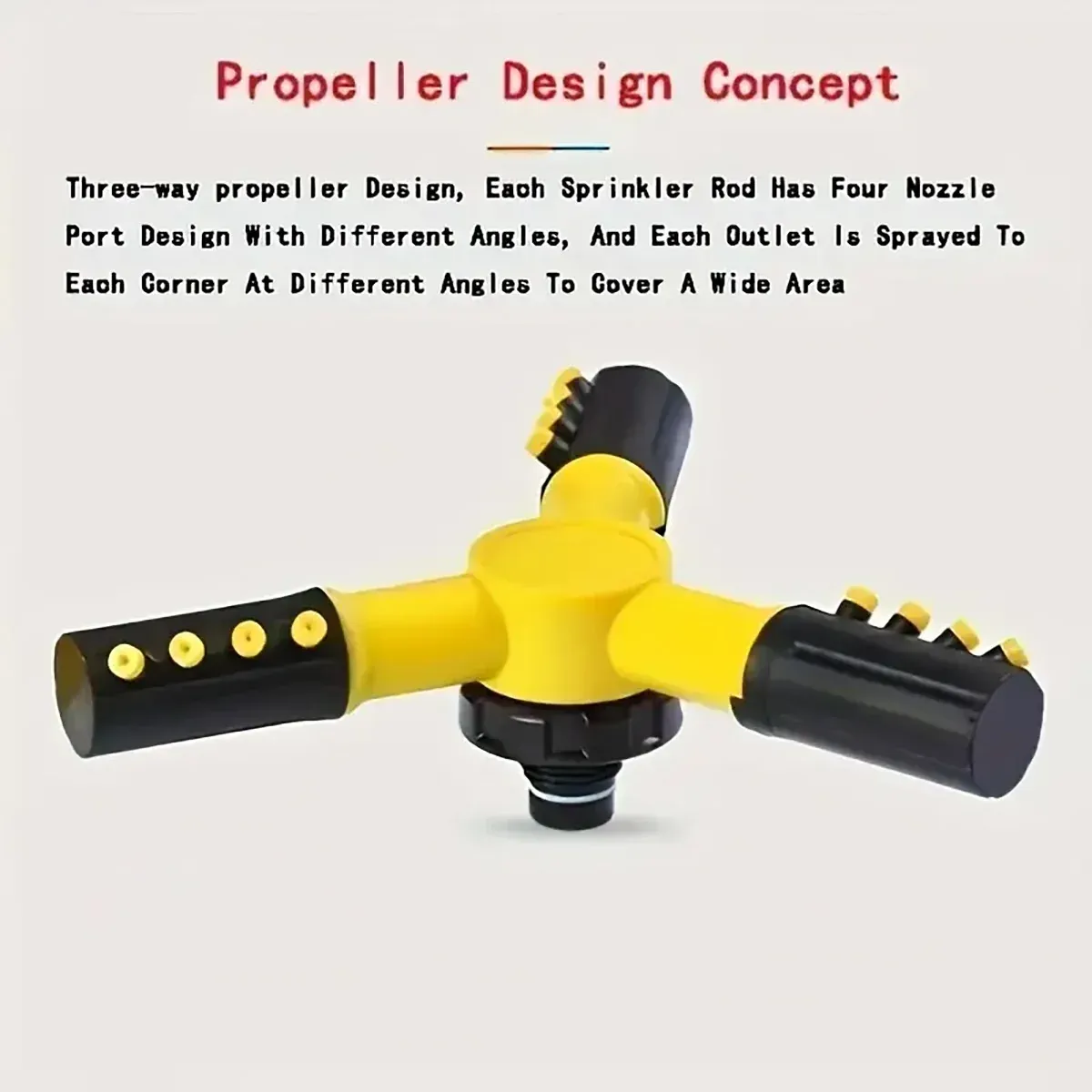 360 Degree Rotating Yellow Sprinkler Automatic Lawn Garden Watering System Villa view 15