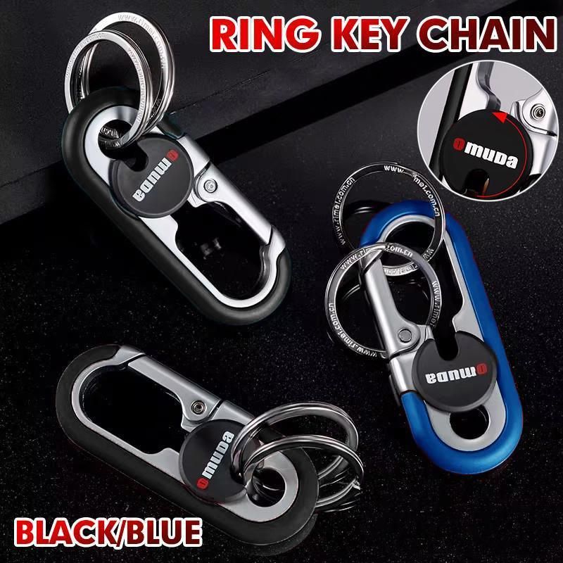 Keychains Fashion Men's Stainless Steel Ring Creative Metal Car Accessory Gift view 2