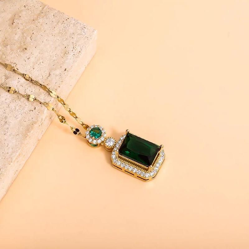 Vintage Paraiba Tourmaline Emerald Gemstone Earrings Ring Necklace Women Gift view 8