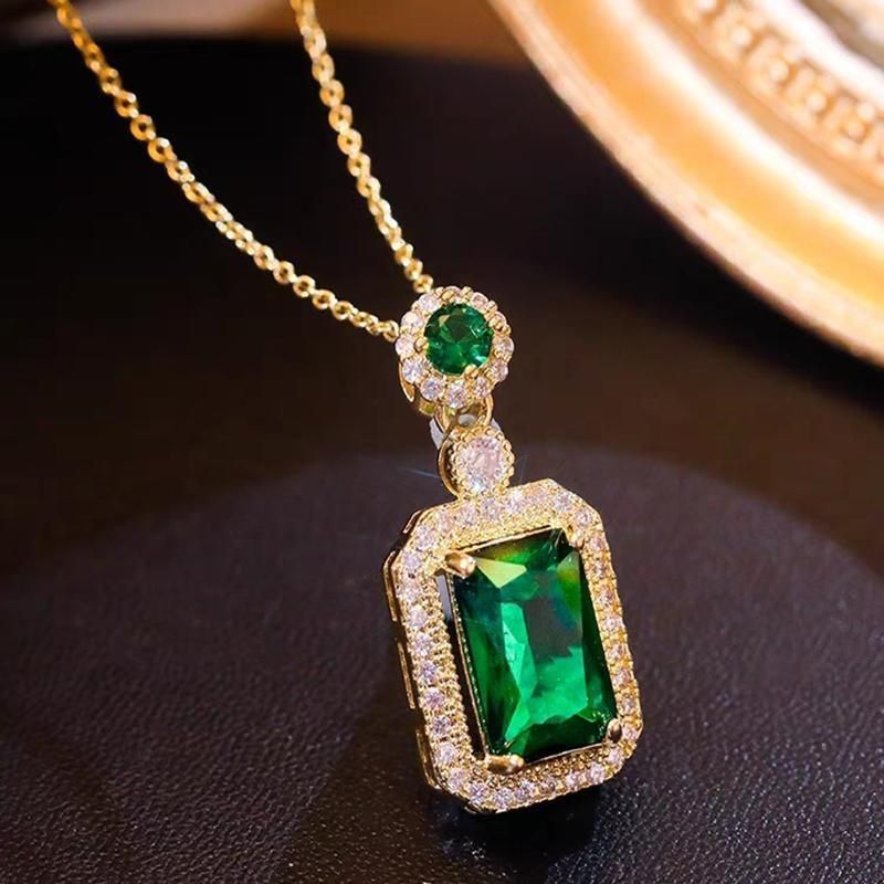 Vintage Paraiba Tourmaline Emerald Gemstone Earrings Ring Necklace Women Gift view 9