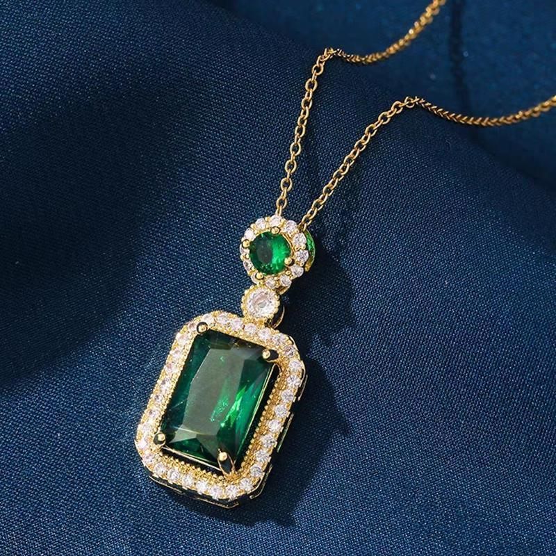 Vintage Paraiba Tourmaline Emerald Gemstone Earrings Ring Necklace Women Gift view 11