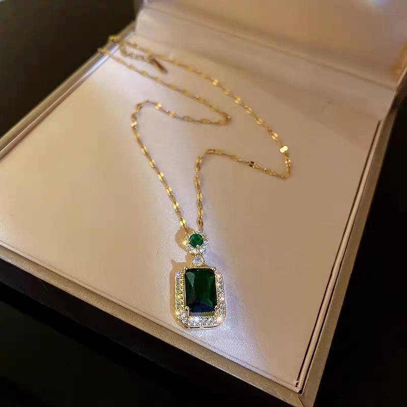 Vintage Paraiba Tourmaline Emerald Gemstone Earrings Ring Necklace Women Gift view 12