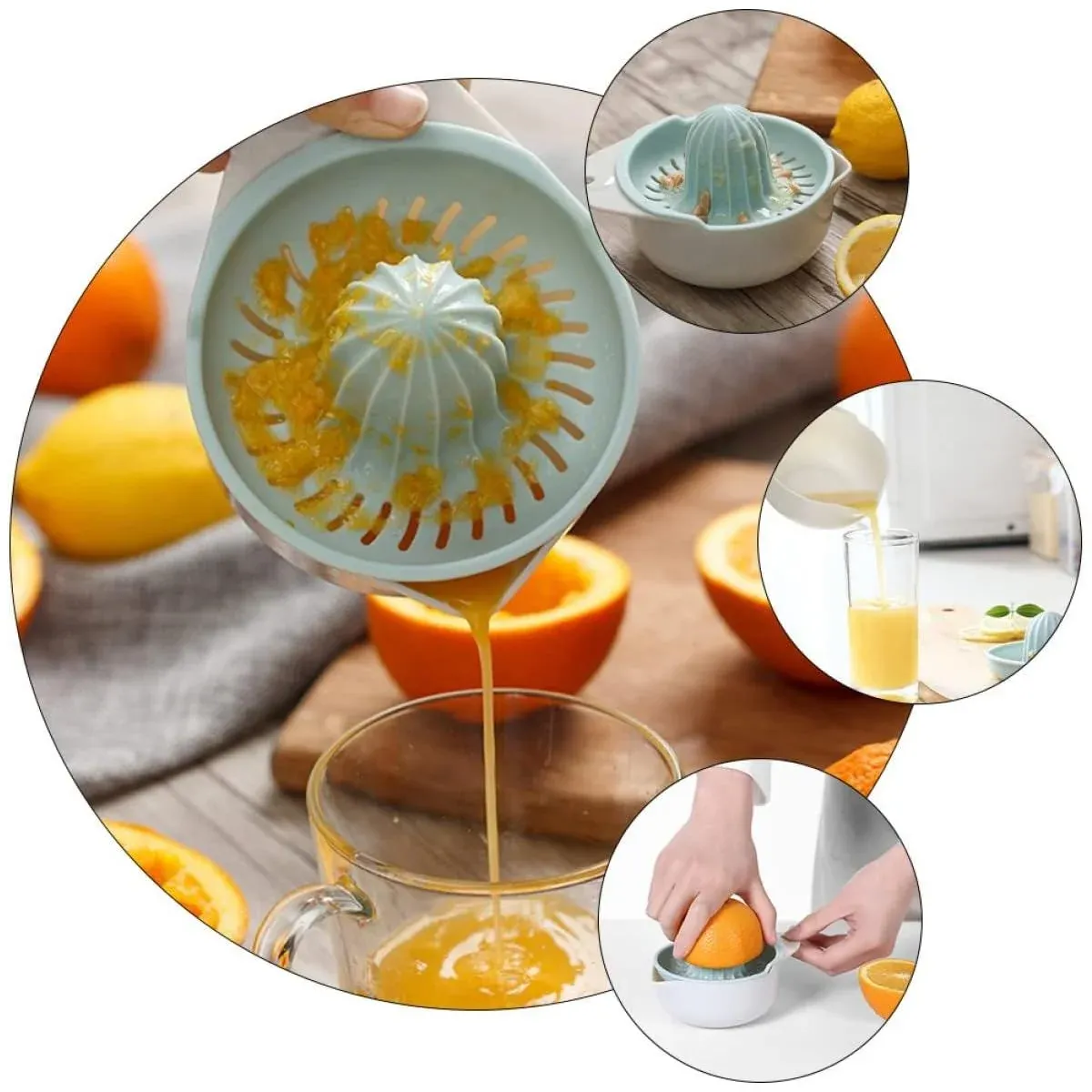 2PCS Home Use Lemon Press Manual Juicer Portable Citrus Squeezer view 4