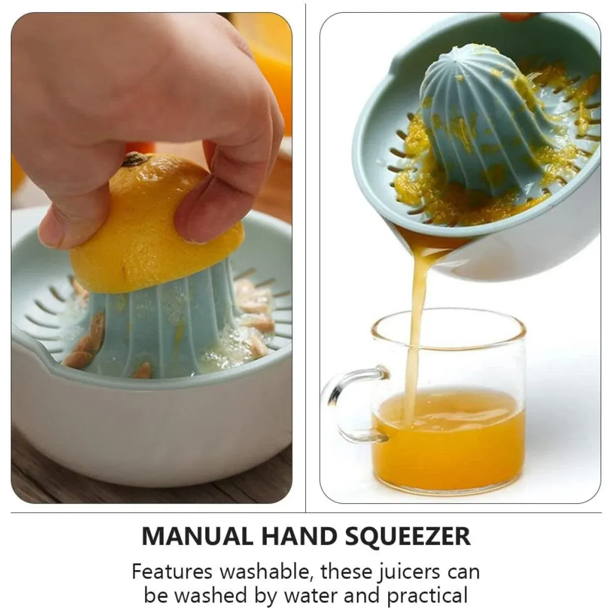 2PCS Home Use Lemon Press Manual Juicer Portable Citrus Squeezer view 7
