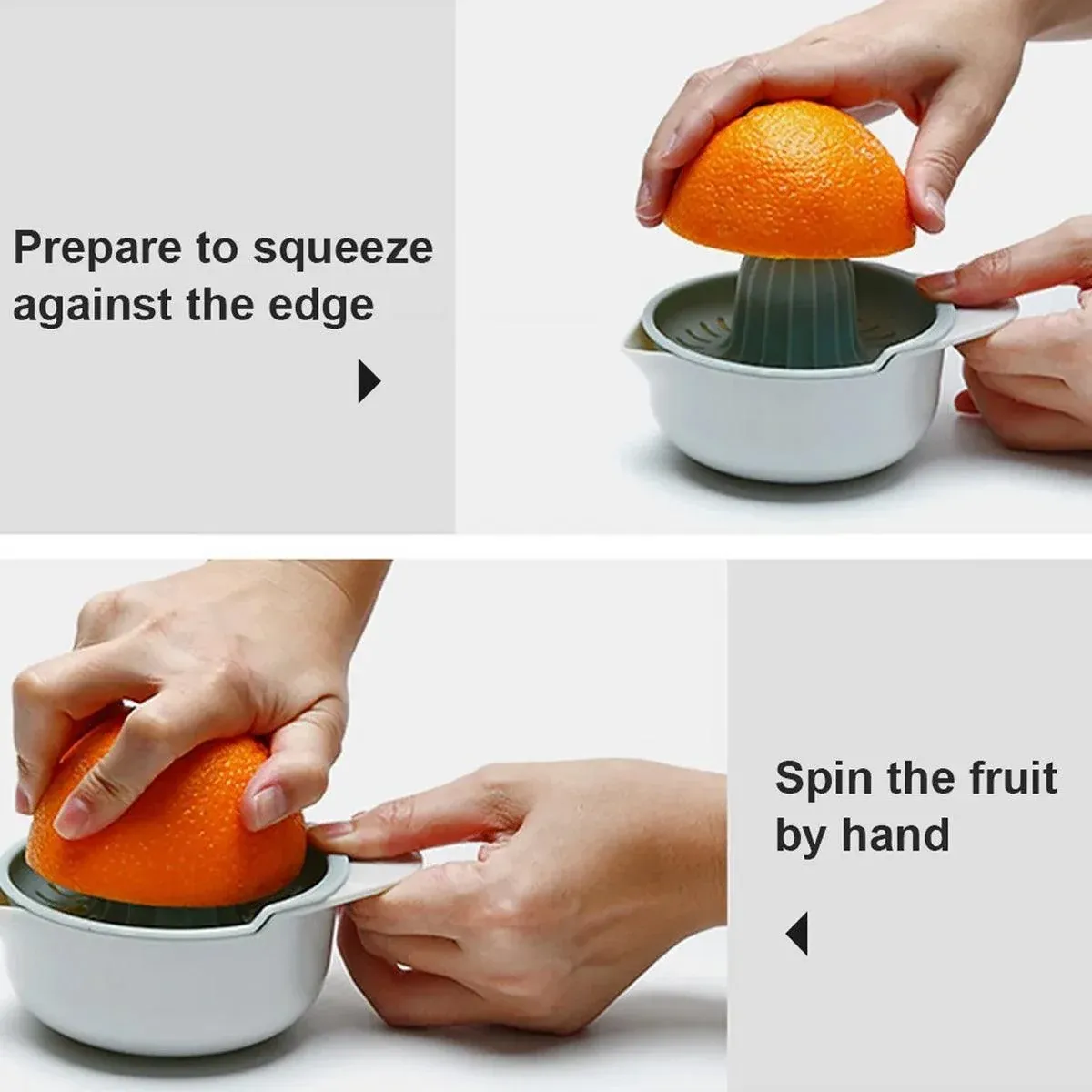 2PCS Home Use Lemon Press Manual Juicer Portable Citrus Squeezer view 8