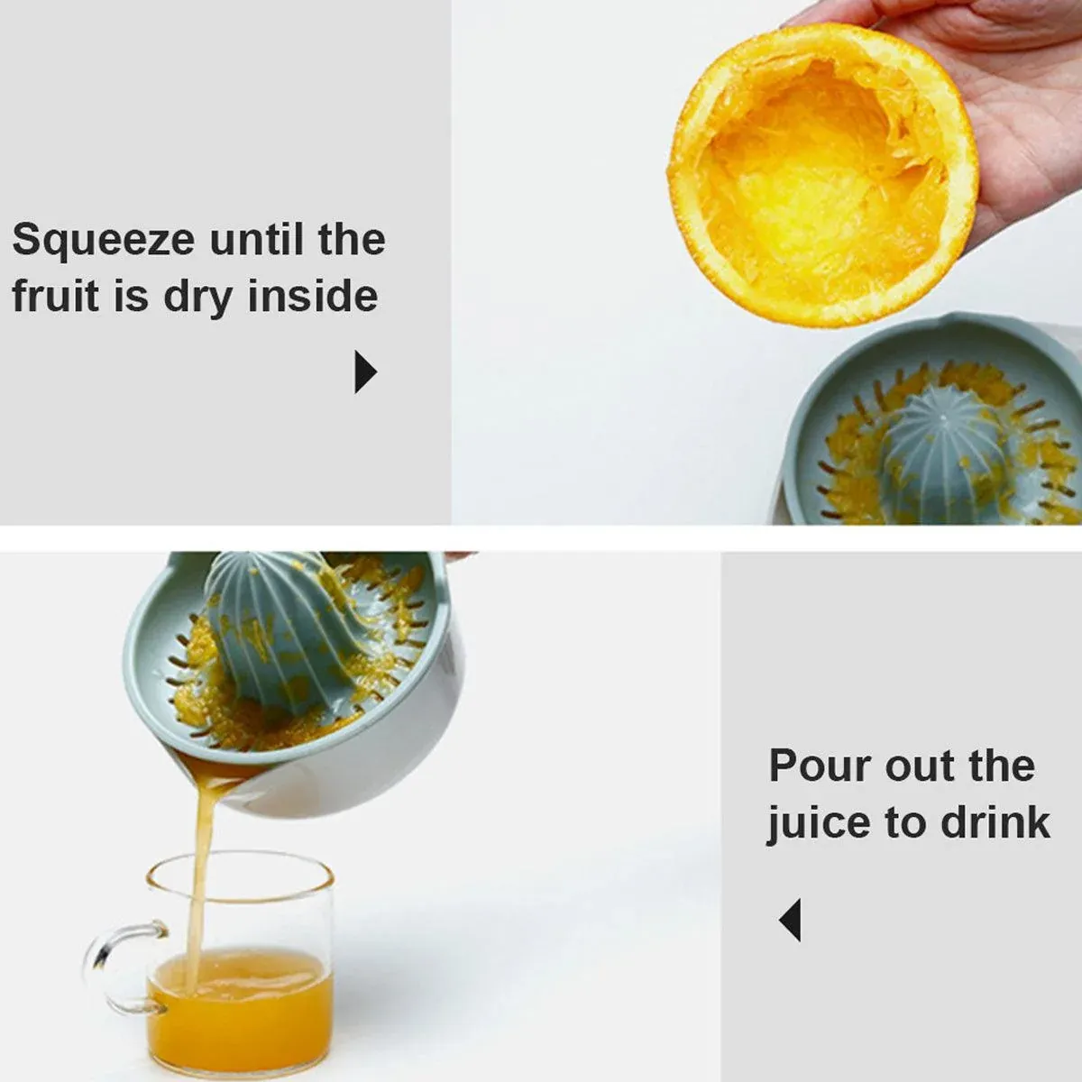 2PCS Home Use Lemon Press Manual Juicer Portable Citrus Squeezer view 11
