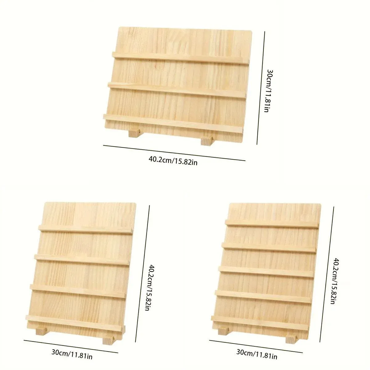 Wooden Earrings Display Rack Multi Tier Jewelry Stand Organizer Earrings view 4