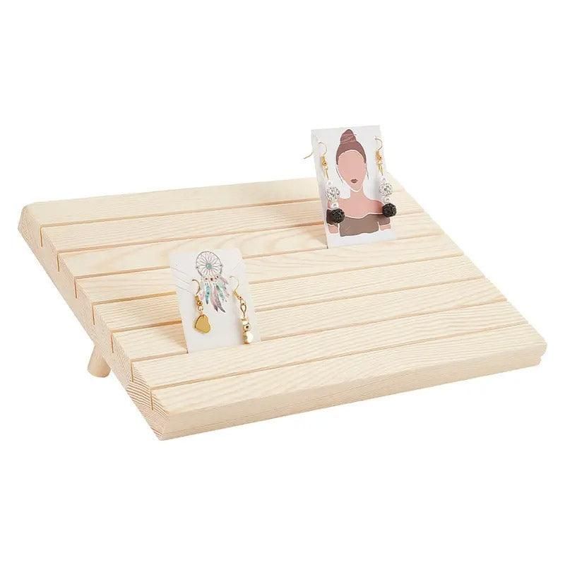 Wooden Earrings and Studs Display Rack Jewellery Organizer Stand 7 Slots