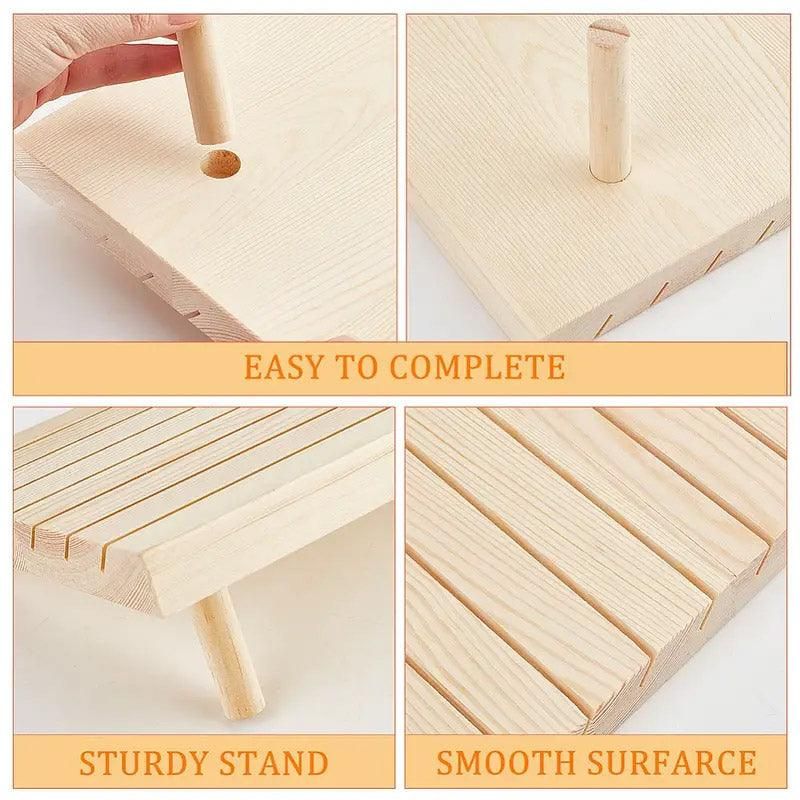 Wooden Earrings and Studs Display Rack Jewellery Organizer Stand 7 Slots view 6