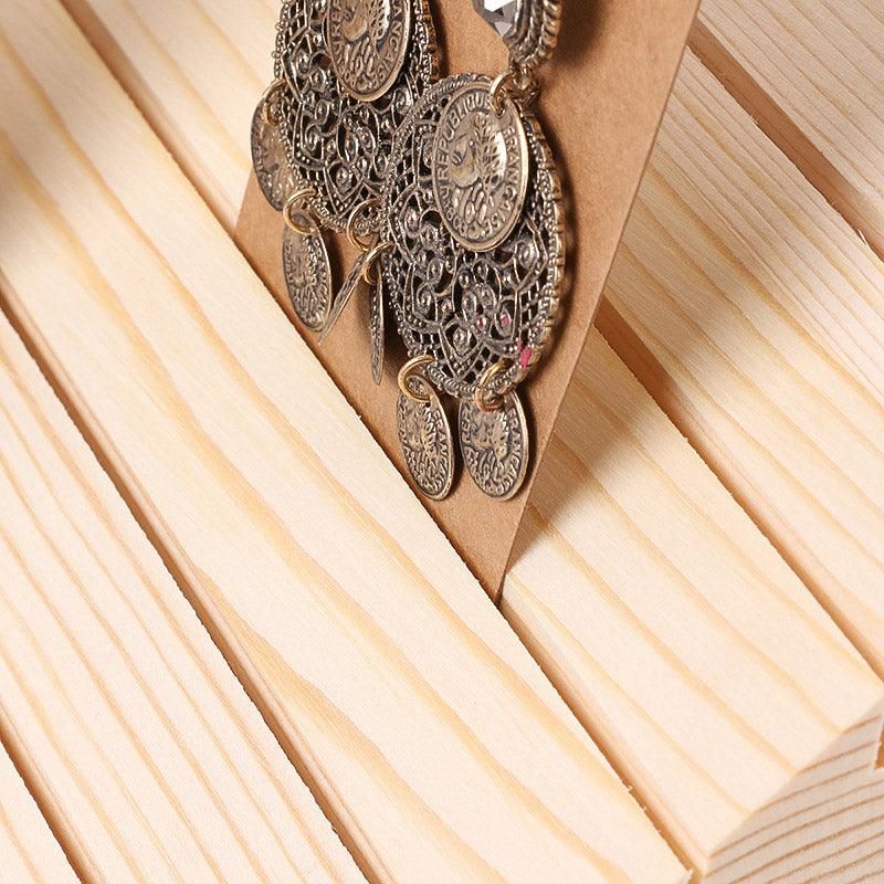 Wooden Earrings and Studs Display Rack Jewellery Organizer Stand 7 Slots view 9