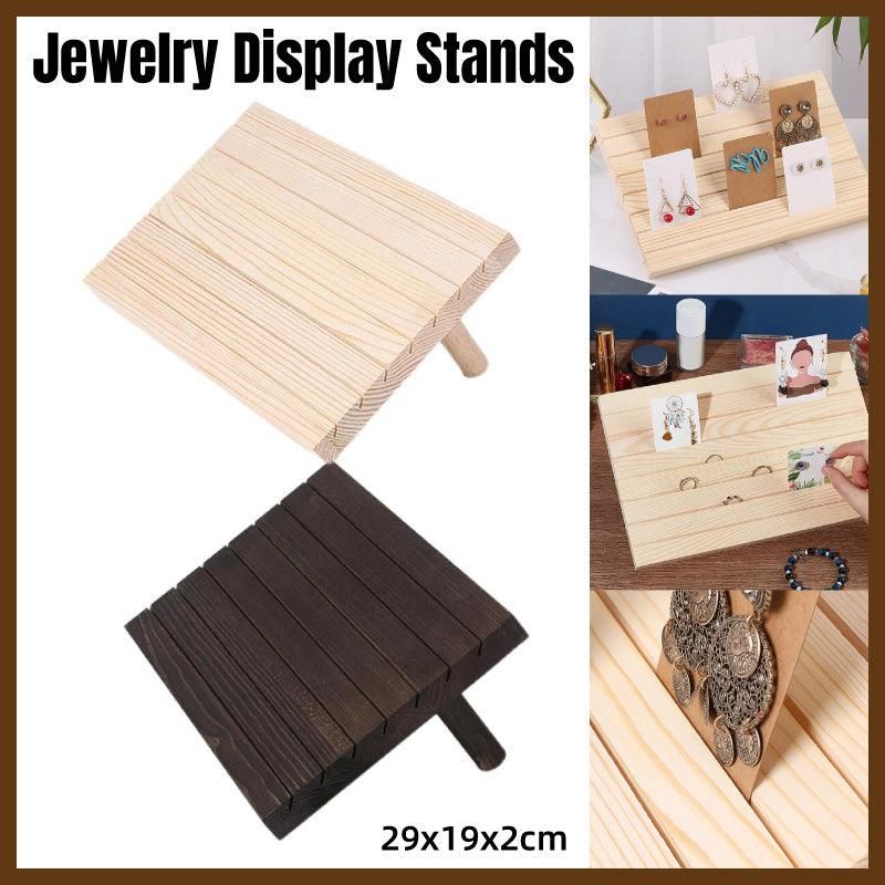 Wooden Earrings and Studs Display Rack Jewellery Organizer Stand 7 Slots view 13