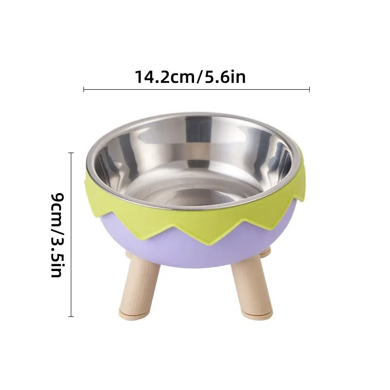 Eggshell Tall Pet Bowl Cat Dog Food Bowl Anti Slip Durable Raised Feeding Bowl view 4