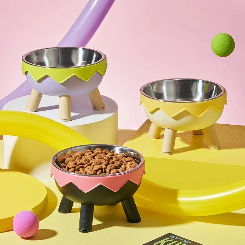 Eggshell Tall Pet Bowl Cat Dog Food Bowl Anti Slip Durable Raised Feeding Bowl view 7