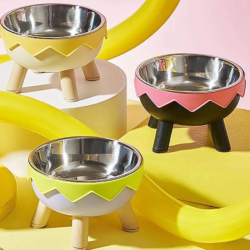 Eggshell Tall Pet Bowl Cat Dog Food Bowl Anti Slip Durable Raised Feeding Bowl view 11