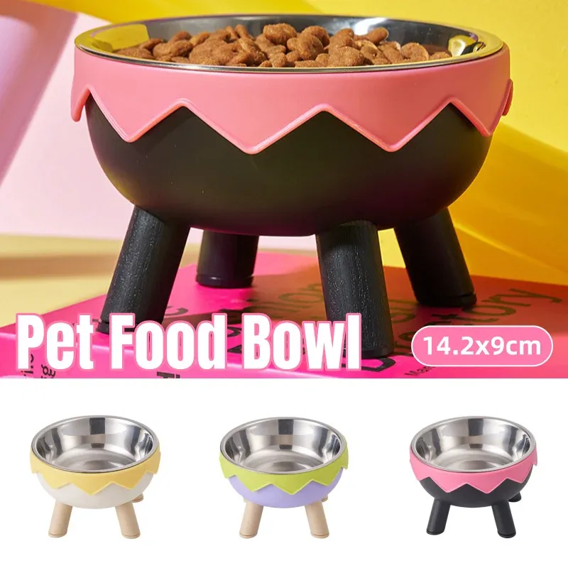 Eggshell Tall Pet Bowl Cat Dog Food Bowl Anti Slip Durable Raised Feeding Bowl view 13