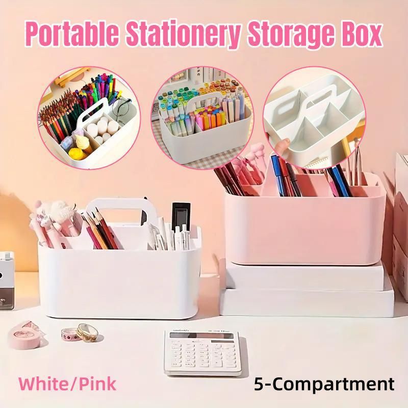 Multi Functional Desktop Organizer Compartmentalized Storage Box Portable view 2