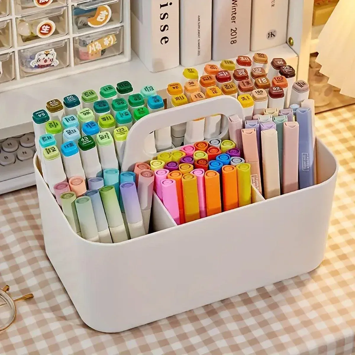 Multi Functional Desktop Organizer Compartmentalized Storage Box Portable view 9