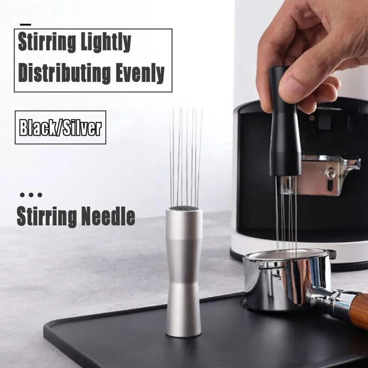 Stainless Steel Coffee Distributor Needle Espresso Stirring Tool Powder Tamper view 2