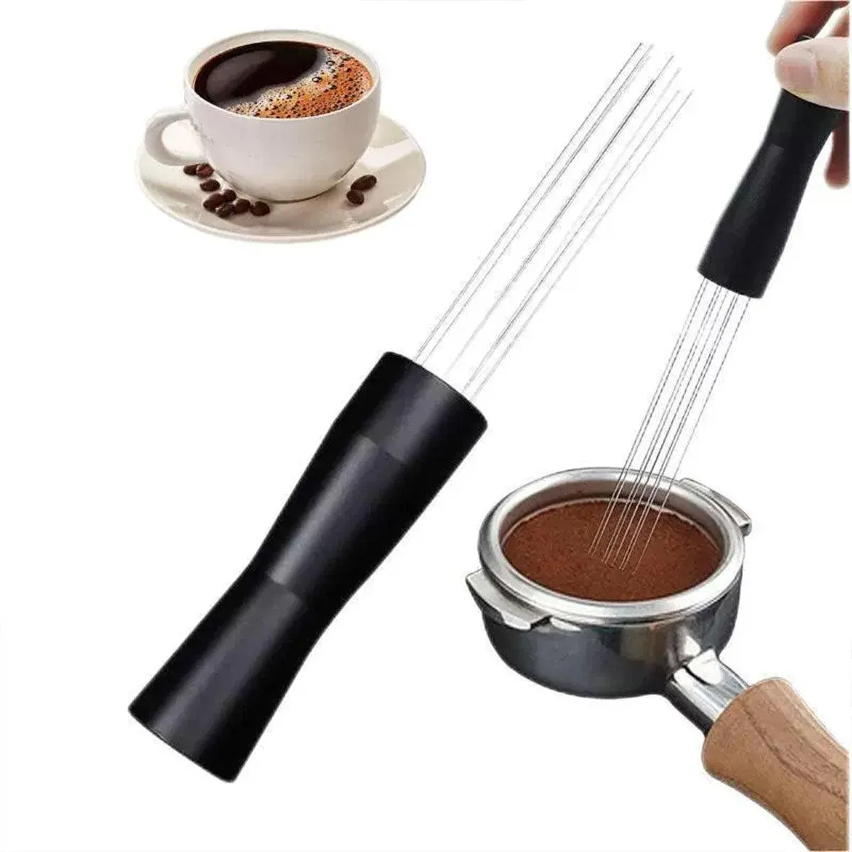Stainless Steel Coffee Distributor Needle Espresso Stirring Tool Powder Tamper view 12